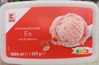 Eis mit Erdbeere