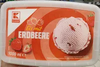 Eis mit Erdbeere