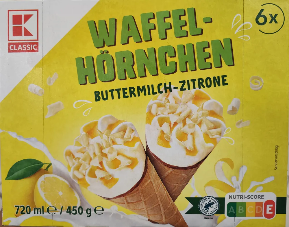 Waffelhörnchen Buttermilch-Zitrone