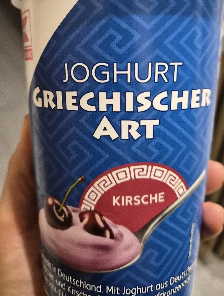 Joghurt griechischer art kirsche