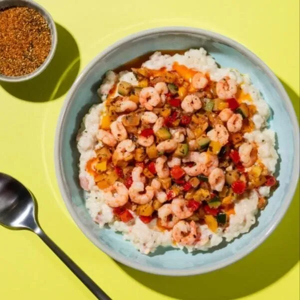 Risotto mit Garnelen und Paprikagemüse