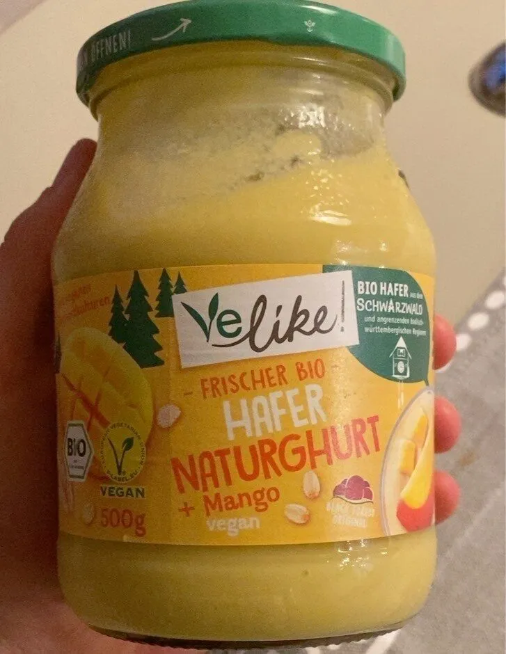 Frischer Bio Hafer Naturghurt Mango