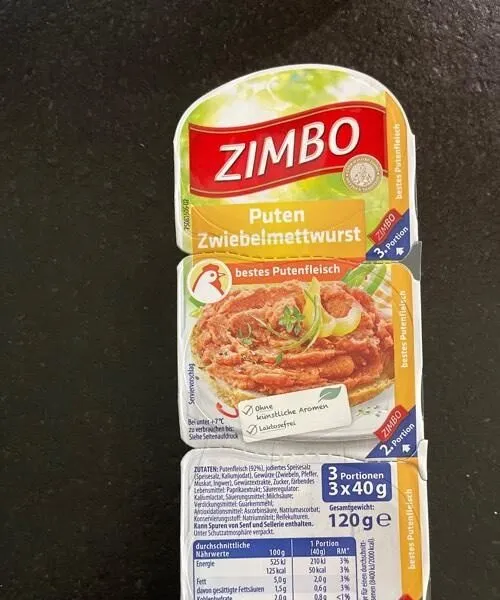 Puten Zwiebelmettwurst