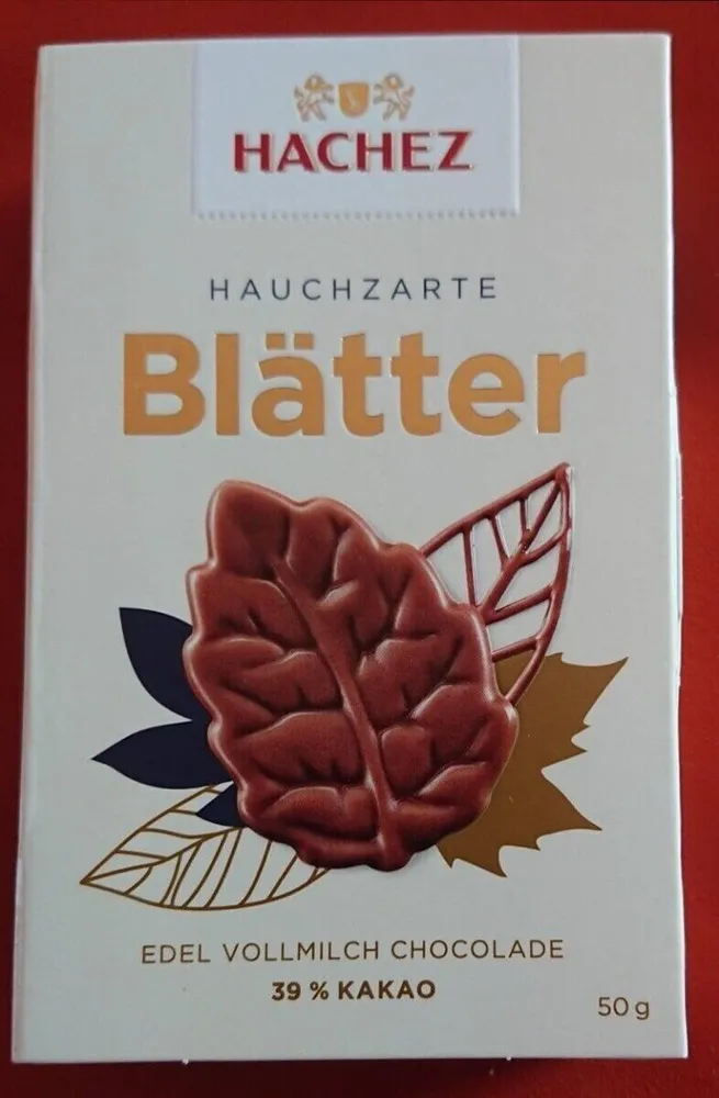 Hauchzarte Blätter Edel Vollmilch