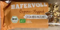 Organic Flapjack cocoa nib & hazelnut