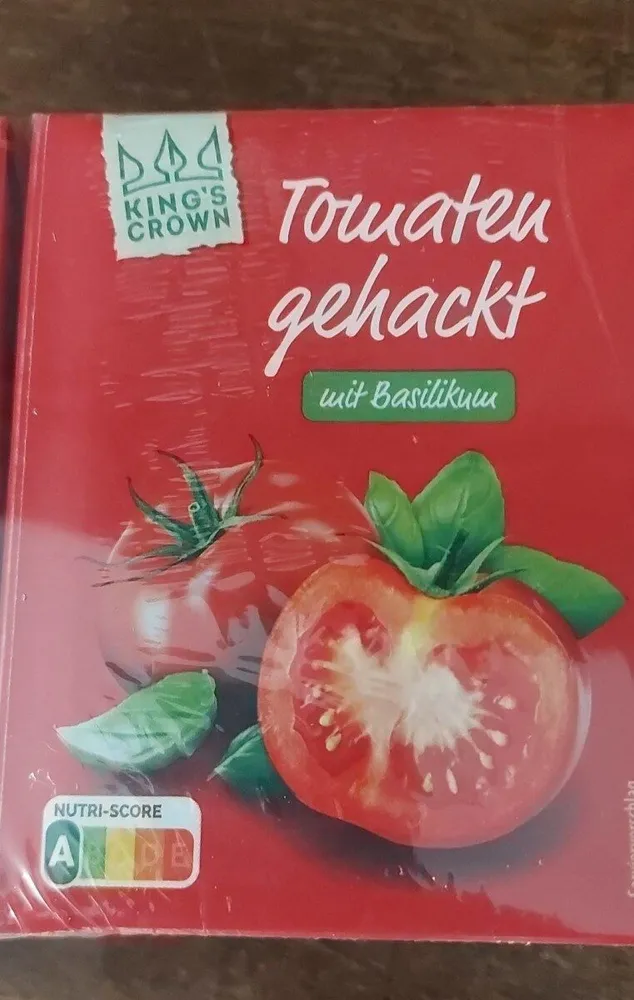 Tomaten gehackt mit Basilikum