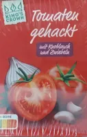 Tomaten gehackt mit Knoblauch und Zwiebeln