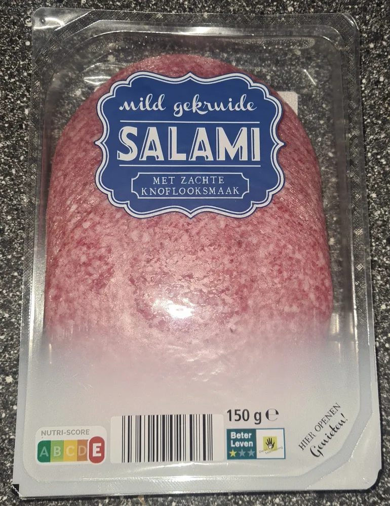 Mild gekruide salami