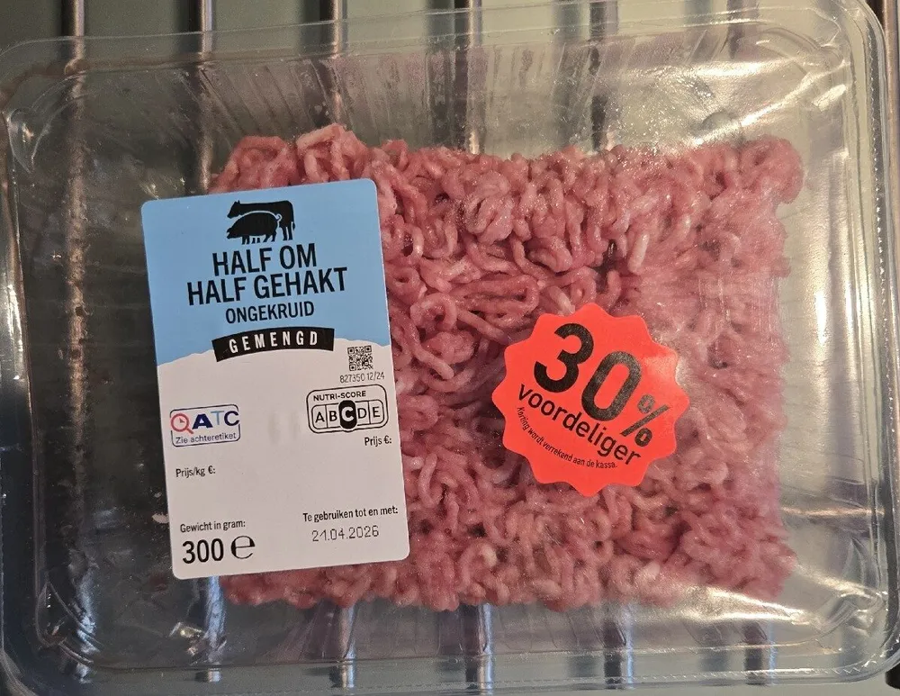 Half om half gehakt