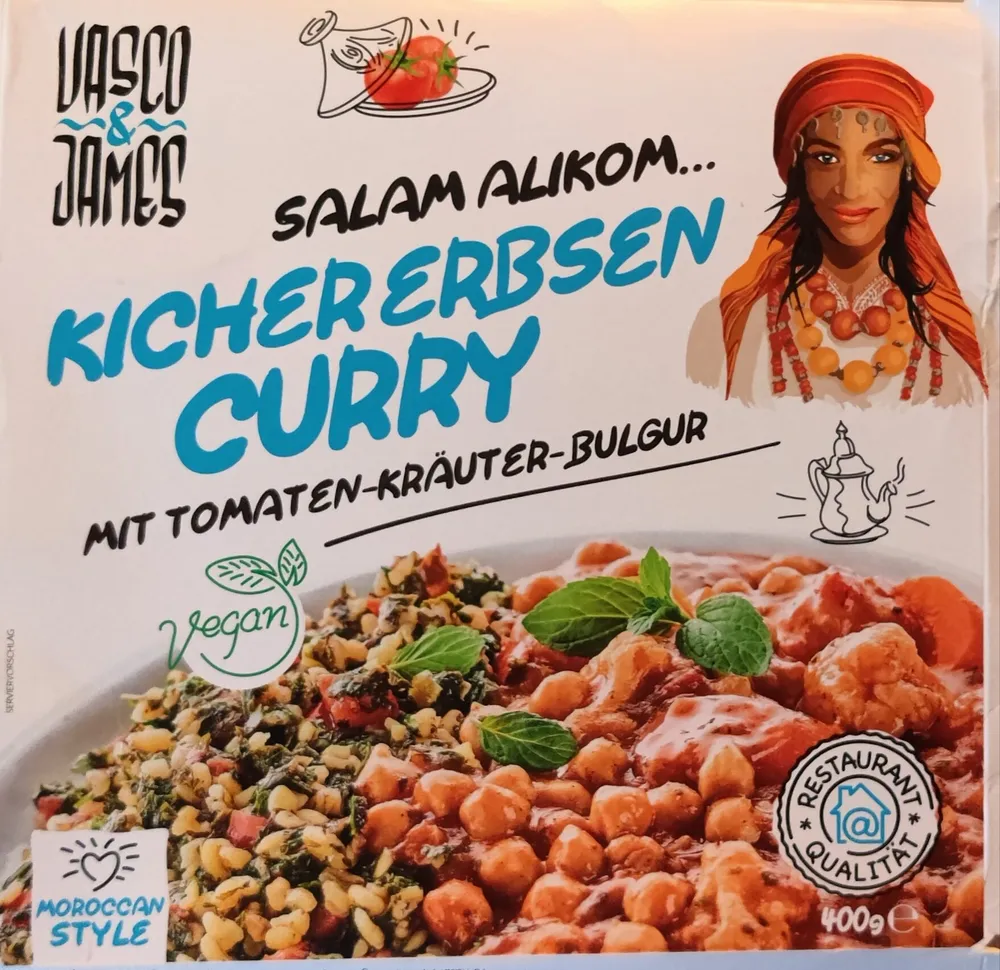 Kichererbsen Curry mit Tomaten-Kräuter-Bulgur