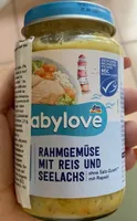 Rahmgemüse mit reis und seelachs