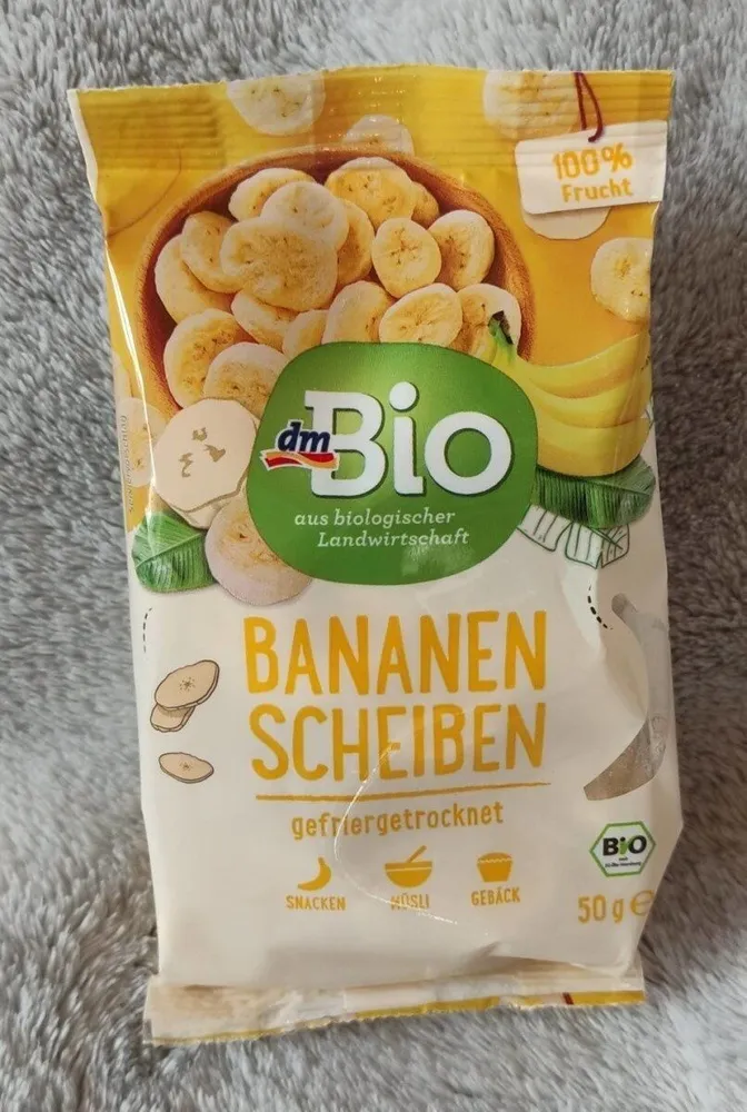 Bananenscheiben gefriergetrocknet