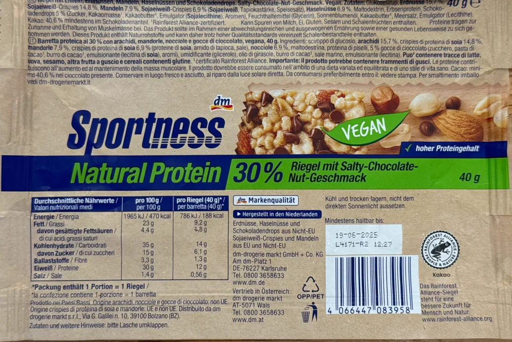 Natural Protein mit Salty-Chocolate-Nut Geschmack