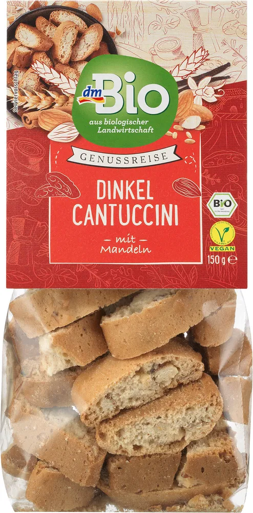 Dinkel Cantuccini mit Mandeln