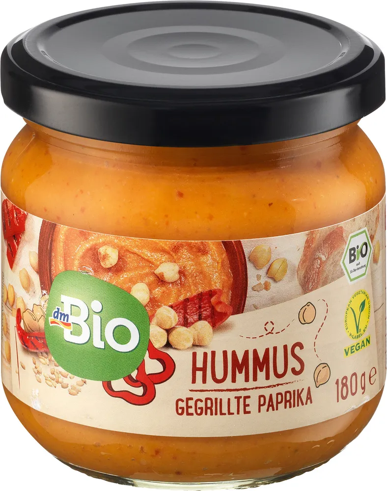 Hummus gegrillte Paprika