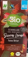 Schokolade Sierra Leone Feine Bitter