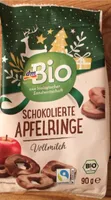 Schokolierte Apfelringe