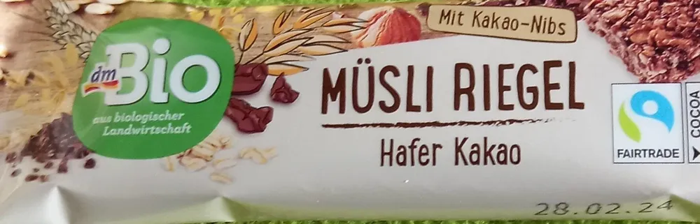 Müsli Riegel Hafer Kakao