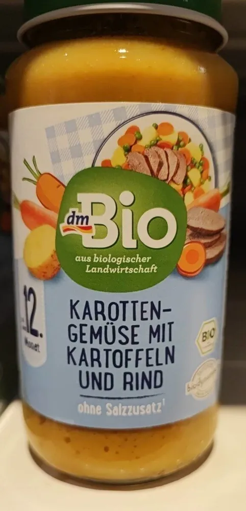Karottengemüse mit Kartoffeln und Rind
