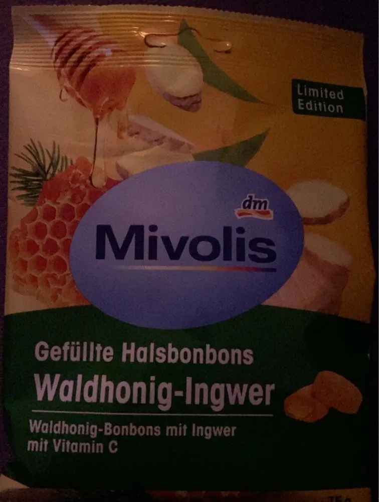 Gefüllte Halsbonbons Waldhonig - Ingwer