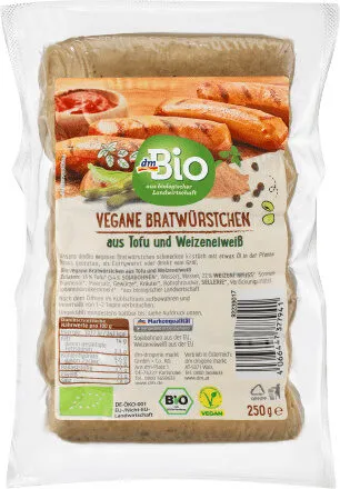 Vegane Bratwürstchen aus Tofu und Weizeneiweiß