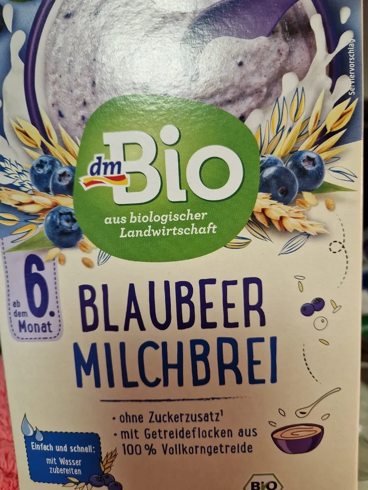 Blaubeeren milchbrei