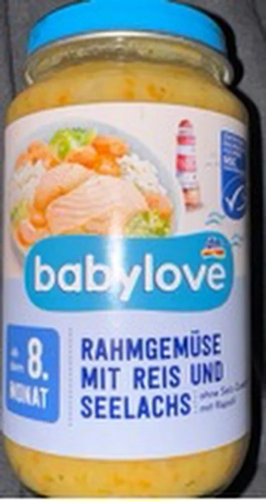 Rahmgemüse mit Reis und Seelachs (ab 8. Monat)