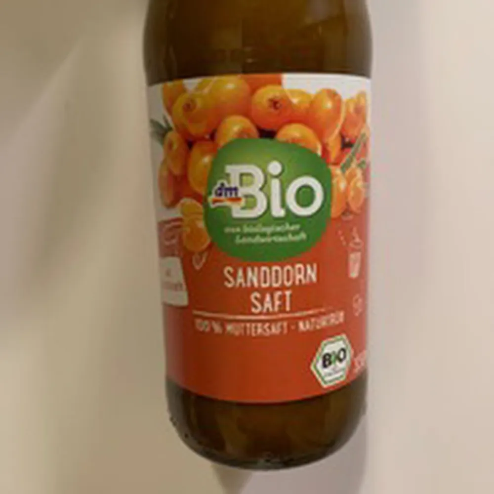 Sanddorn Saft. 100% Muttersaft