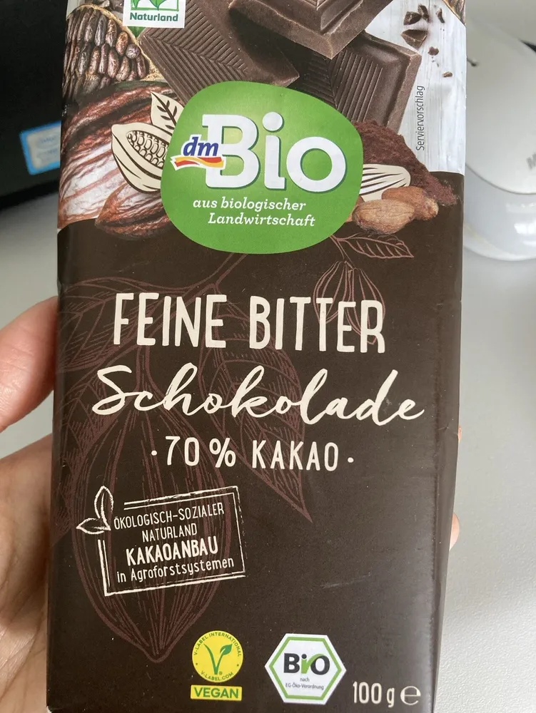 Feine Bitter Schokolade 70% Kakao