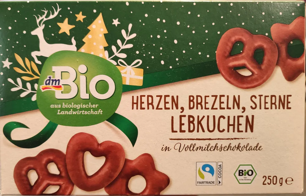 Herzen, Bretzeln, Sterne Vollmilchschokolade