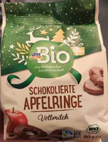 Schokoladlierte Apfelringe Vollmilch