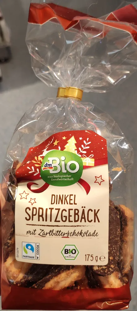 Dinkel Spritzgebäck Zartbitterschokolade