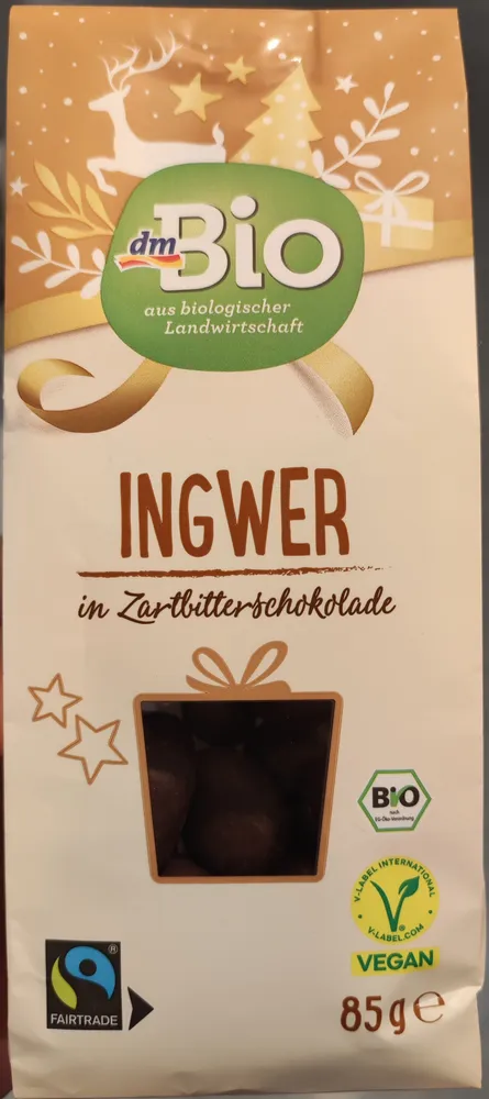 Ingwer in Zartbitterschokolade