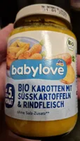 Bio Karotten mit Süßkartoffeln & Rindfleisch