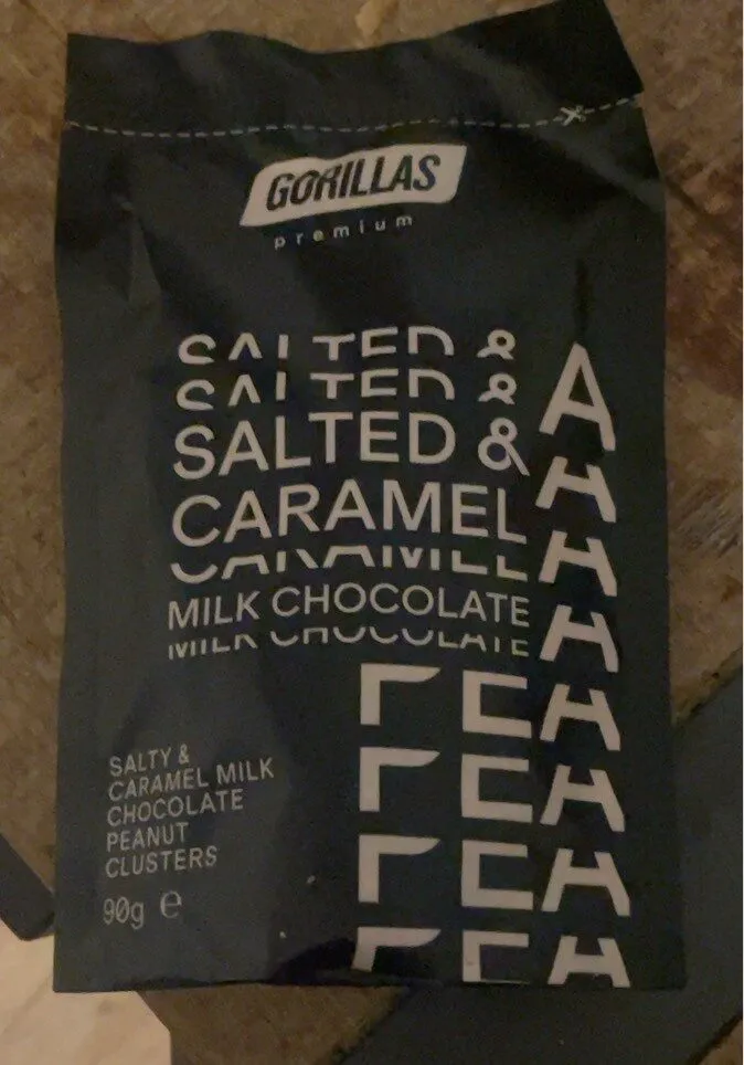 Gorillra salty and caramel milk chocolat peanut clusters