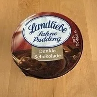 Dunkle Schokolade Sahne Pudding