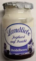Joghurt auf Frucht Heidelbeere