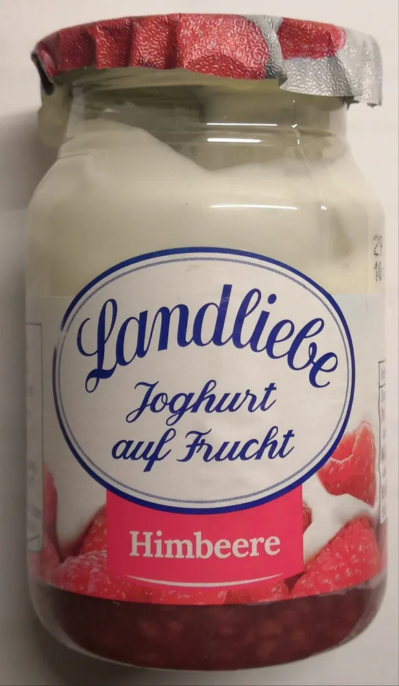 Joghurt auf Frucht Himbeere