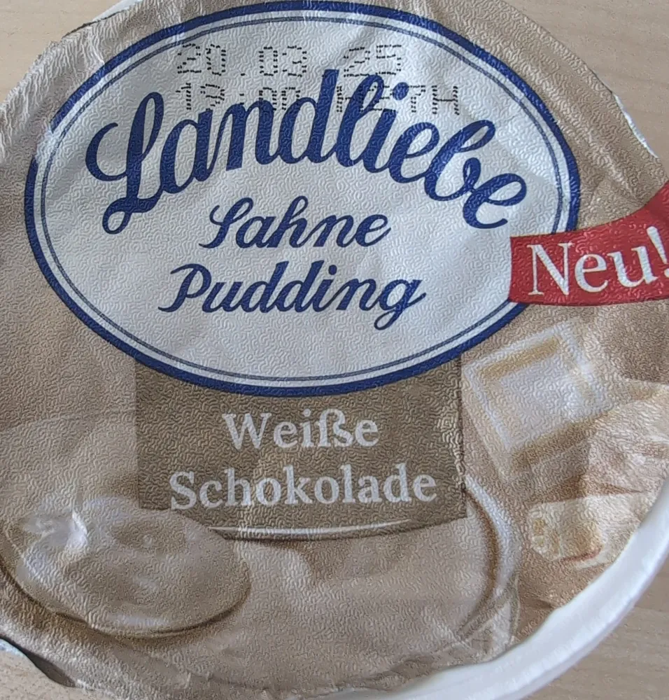 Sahne Pudding - Weiße Schokolade