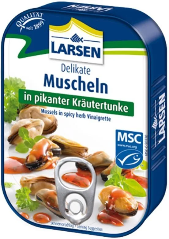 Muscheln in pikanter Kräutertunke