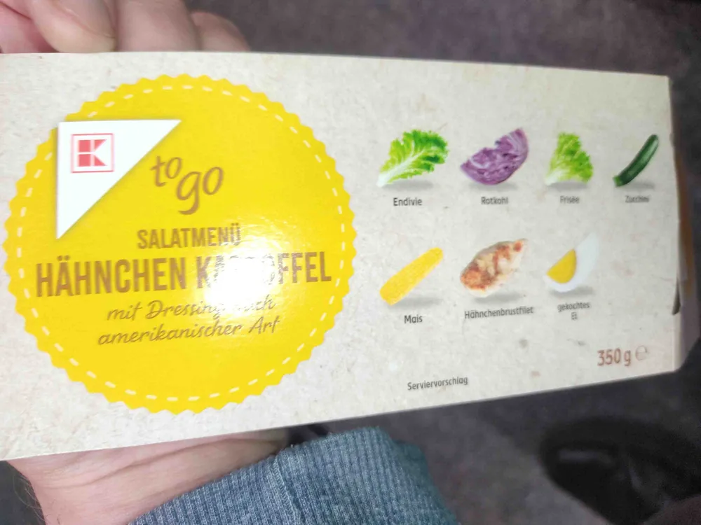 Salatmenü Hähnchen Kartoffel