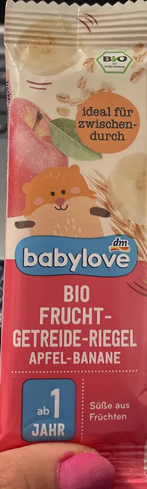 Bio Frucht-Getreide-Riegel Apfel-Banane