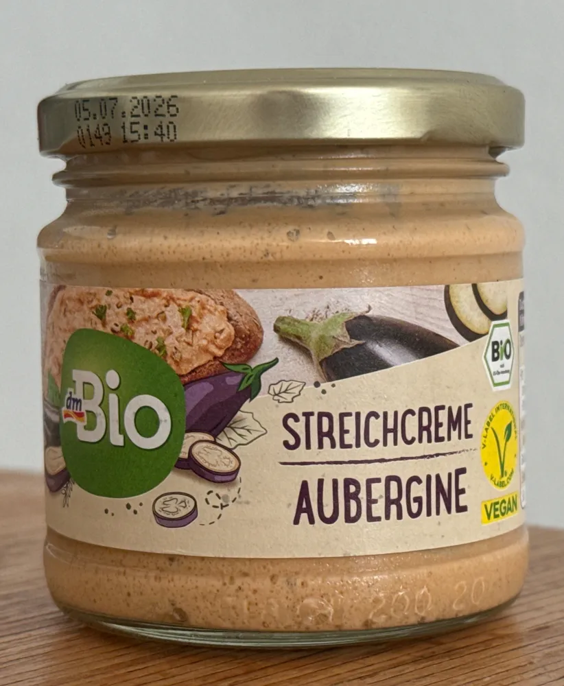 Brotaufstrich Streichcreme Aubergine