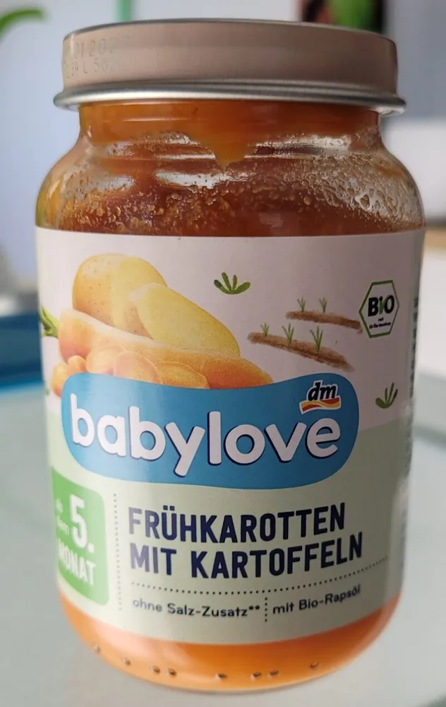 Frühkarotten mit Kartoffeln (5. Monat)