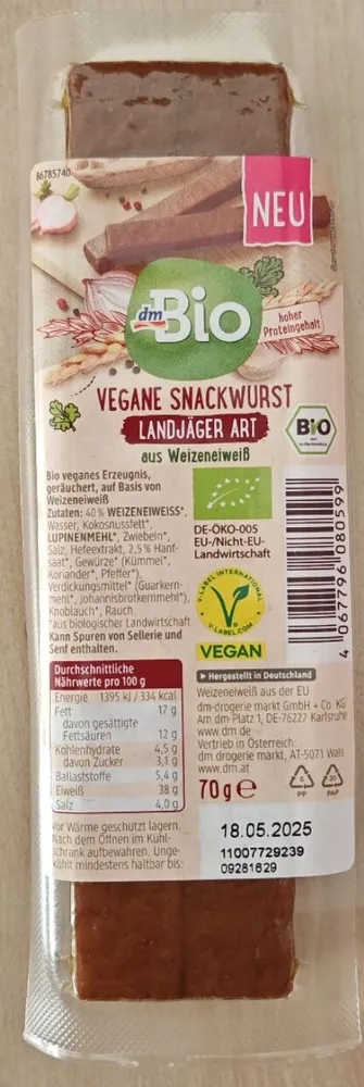 VEGANE SNACKWURST LANDJÄGER ART