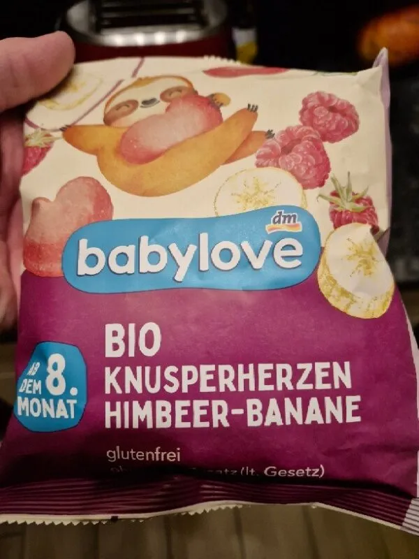 Bio Knusperherzen Himbeer-Banane