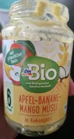 Apfel-Banane-Mango Müsli in Kokosgurt