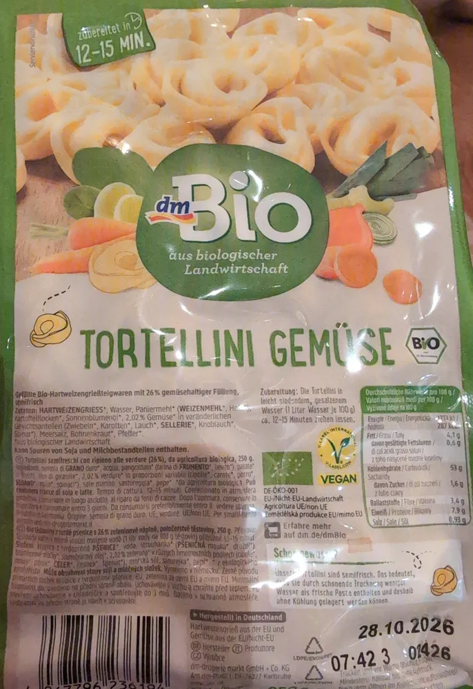Tortellini Gemüse