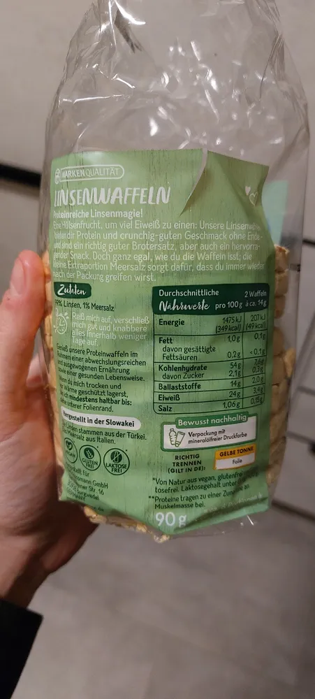 Protein Waffeln aus Linsen