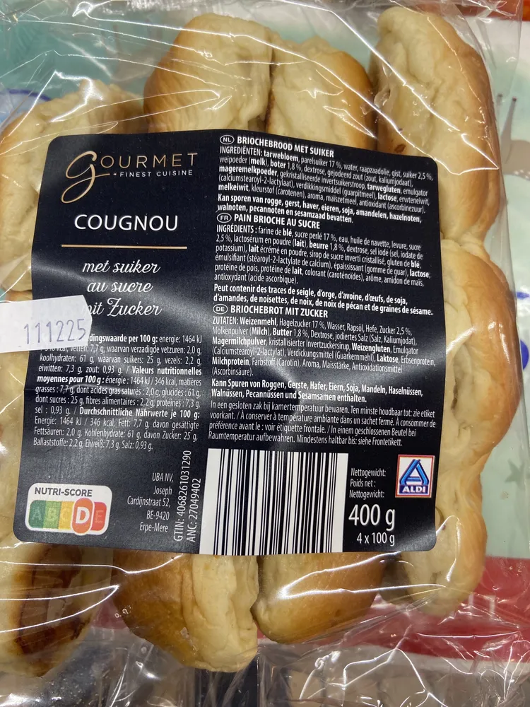 COUGNOU met suiker / au sucre / mit Zucker